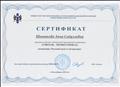 Сетификат за участие в областной предметной олимпиаде учитель-профессионал в номинации "Русский язык и литература"